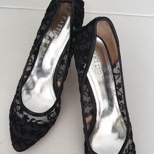 Pazzion black lace heels